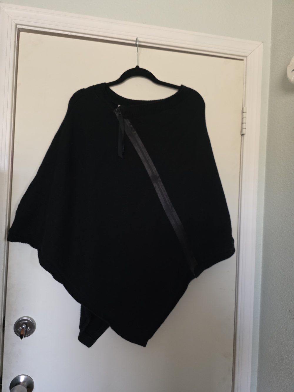 lululemon athletica Black Asymmetric Zip Poncho Sweater
